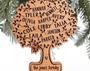 Heartfelt Family Tree Ornament Custom Wood Design For Christmas Gifts