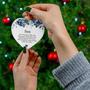 Heartfelt Mother Son Ceramic Ornament - Circle Or Heart Shaped Christmas Keepsake For Boys And Teens Gift