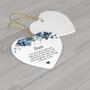 Heartfelt Mother Son Ceramic Ornament - Circle Or Heart Shaped Christmas Keepsake For Boys And Teens Gift