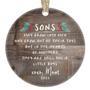 Thoughtful Mother Son Wooden Ornament - Unique Christmas Gift For Grown Adult Son