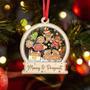 Personalized Baby Announcement Ornament For New Parents - Christmas Theme