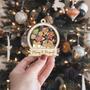 Personalized Baby Announcement Ornament For New Parents - Christmas Theme