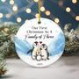 Personalized Baby's First Christmas Ornament For New Parents - Family Of Three, Thoughtful Holiday Gift, Ceramic Decoration