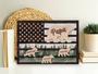 Personalized Papa Bear Canvas With 3D Engraving - American Flag Design For Dad Gifts