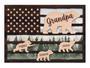 Personalized Papa Bear Canvas With 3D Engraving - American Flag Design For Dad Gifts