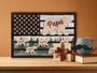 Personalized Papa Bear Canvas With 3D Engraving - American Flag Design For Dad Gifts