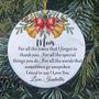 Heartfelt Mother Son Ornament Christmas Gift From Daughter Or Son, Custom Thank You Mom For Holiday Decor