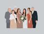 Heartfelt Wedding Canvas - Add Loved One To Photo With Custom Family Portrait For Bride And Parents