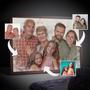 Custom Watercolor Family Portrait Canvas - Combine Photos Including Deceased Loved One for Memorial Tribute