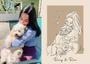 Personalized Line Art Dog Memorial Canvas For Dog Moms - Add Loved One's Photo To Commemorate Loss