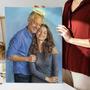 Memorial Canvas Art With Halo & Wings - Personalized Deceased Loved One Photo Gift For Family