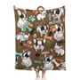 Soft Fleece French Bulldog Throw Blanket For Pet Lovers Kid Boy Girl Cozy And Lightweight For Couch Or Travel