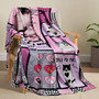 Cozy Funny Cat Flannel Fleece Blanket - Ideal Gifts For Women And Girls, Cat-Themed Decor For Bed, Chair, Couch