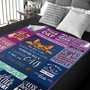 Personalized Funny Cat Throw Blanket 80\