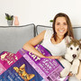Personalized Funny Cat Throw Blanket 80\