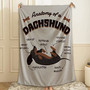 Personalized Dachshund Fleece Blanket For Kids - Soft Funny Dog Throw For Bed And Sofa