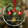 Baby's First Christmas Glass Ornament For New Parents 2024 - New Mom And Dad Family Tree DéCor