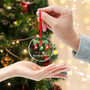 Baby's First Christmas Glass Ornament For New Parents 2024 - New Mom And Dad Family Tree DéCor