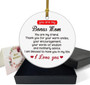Thoughtful 'You Are My Bonus Mom' Ornament For Christmas - Ceramic Tree Decoration - Precious Gift For Stepmom From Daughter Or Son