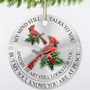 Personalized Cardinal Ornament For Loss - Memorial Ceramic Christmas Gift For Loved Ones