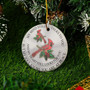 Personalized Cardinal Ornament For Loss - Memorial Ceramic Christmas Gift For Loved Ones