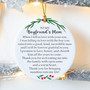 Personalized Ceramic Ornaments 2024 Christmas Gift For Boyfriend's Mom Decor