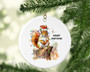 Personalized Ceramic Squirrel Christmas Ornament For Pet Lovers
