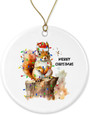 Personalized Ceramic Squirrel Christmas Ornament For Pet Lovers