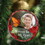 Personalized Memorial Ornament For Family - Custom Photo Keepsake 'I'm Always With You' Glass Circle For Christmas