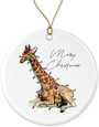 Giraffe Christmas Ornament Keepsake Gift For Pet Lovers Tree Decor