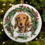Personalized Dog Photo Christmas Ornaments 2024 For Pet Memorial Gifts