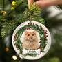 Personalized Dog Photo Christmas Ornaments 2024 For Pet Memorial Gifts