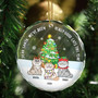 Personalized Naughty Cat Glass Ornament For Pet Lovers Christmas Gift