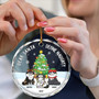 Personalized Naughty Cat Glass Ornament For Pet Lovers Christmas Gift