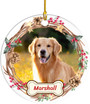 Heartfelt Personalized Dog Photo Ceramic Ornament - Custom Pet Keepsake For Christmas Tree Decorations