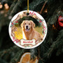 Heartfelt Personalized Dog Photo Ceramic Ornament - Custom Pet Keepsake For Christmas Tree Decorations