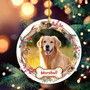 Heartfelt Personalized Dog Photo Ceramic Ornament - Custom Pet Keepsake For Christmas Tree Decorations