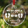 Heartfelt 2024 Family Christmas Ornament For New Moms And Dads – Personalized Glass Decoration For Holiday Cheer