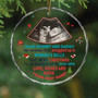 Heartfelt Family Photo Pregnancy Ornament 2024 For New Parents - Personalized Glass Circle Christmas Decoration