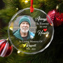 Thoughtful Personalized Glass Ornament For Family - 'I'm Always With You' Christmas Memorial For Loss Of Mom Or Dad