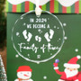 Touching Family Of 3 Glass Ornament For New Parents 2024 - Baby's First Christmas Gift - Customizable Family Keepsake