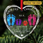 Celebrate Your 1st Christmas Together Personalized Family Ornament - Custom For 3 People & Pets