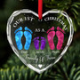 Celebrate Your 1st Christmas Together Personalized Family Ornament - Custom For 3 People & Pets