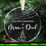 Thoughtful First Christmas Ornament For New Parents 2024 - Customizable Glass Keepsake Gift