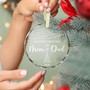 Thoughtful First Christmas Ornament For New Parents 2024 - Customizable Glass Keepsake Gift
