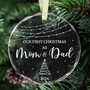 Thoughtful First Christmas Ornament For New Parents 2024 - Customizable Glass Keepsake Gift
