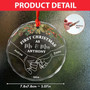 Heartfelt First Christmas 2024 Ornament For Newlywed Couples – Personalized Glass Keepsake For Mr And Mrs Holding Hands