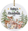 2024 Woodland Baby's First Christmas Ornament For Girls And Boys – Keepsake Newborn Decoration For Xmas Tree