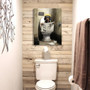 Funny Dachshund Reading Newspaper Canvas Art Farmhouse Bathroom Decor 