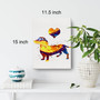 Dachshund Watercolor Canvas Art – Framed Wall Decor For Dog Lovers